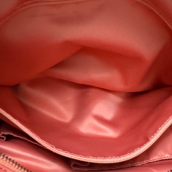 Coach Floral Straw Tote Bag with Tan and Coral Accents EUC - Picture 12 of 13